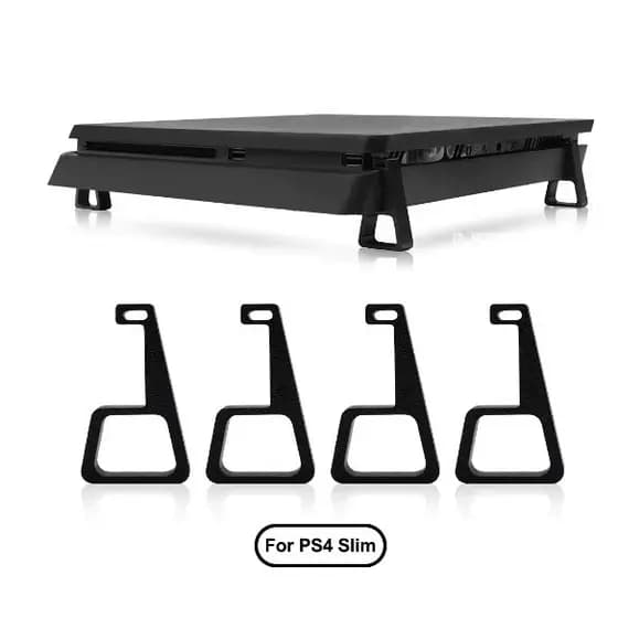 Kit 4 Suporte Pezinho Console Playstation Ps4 todos os modelos - Posição Horizontal