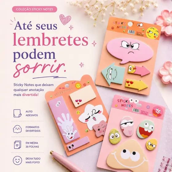 Sticky Notes Autocolante de Carinha