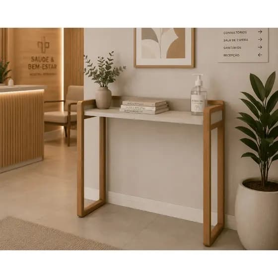 Aparador Buffet Decorativo Moderno 91cm Mesa Hall de Entrada com Pés Madeira MDF Aparador para Sala