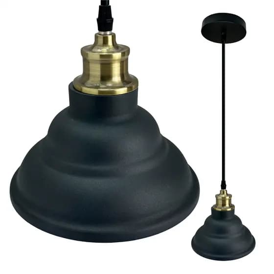 Luminária Pendente Capri Black Gold OL9320 Inowar Tamanho de 1,50cm Sala de Jantar Lampada 40w