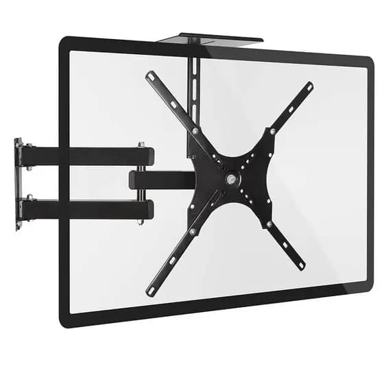 Kit Suporte para TV LED LCD Até 55" TriArticulado Braço Mega Longo VESA 400x600 & Suporte para Receptor Digital - 08CDVD