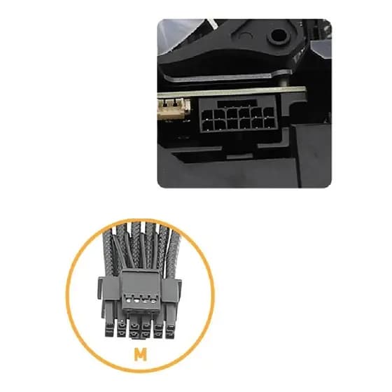Cabo Y Adaptador Pcie 5.0 Rtx Serie 12vhpwr 16 pinos 2x8pin 16awg para Placa de Vídeo