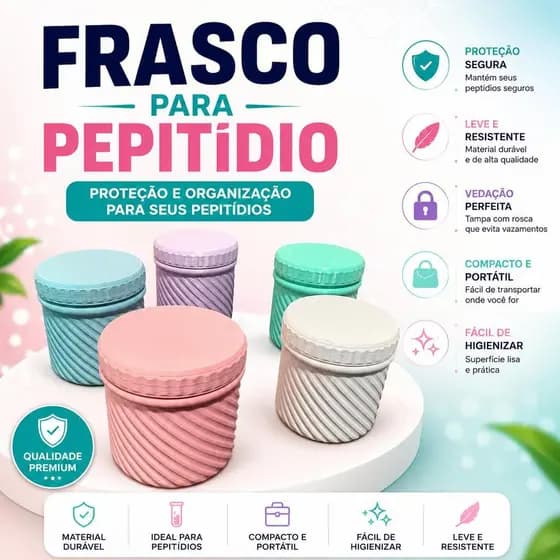 Porta Frascos de Ampolas Pepitidios e Tirze 3ml Compacto e Resistente