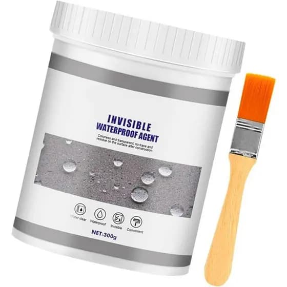 Selante Impermeabilizante Transparente p/ Infiltração a Prova D'água 300gr + Pincel