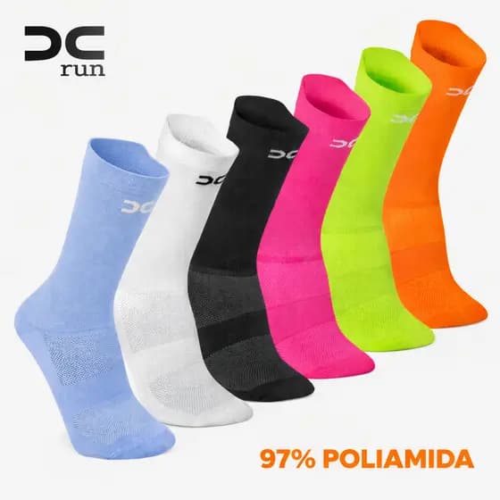 Kit 8 Meia Esportiva Corrida Ciclismo Compressiva Unissex Confort 97% Poliamida Anti-Odor Promoção