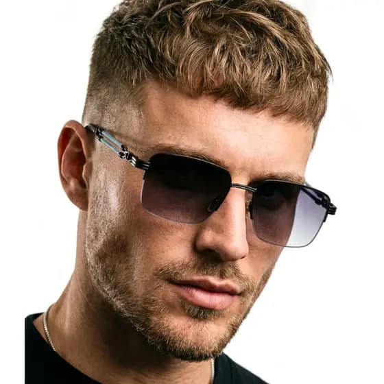 Oculos de Sol Retangular Premium Original Tendencia Retro Blogueira Unissex uv400 Feminino Masculino