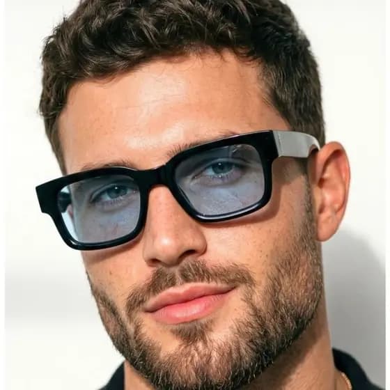 Óculos de Sol Quadrado Premium Elegante Acetato Vintage Blogueira Tendencia uv400 Masculino Feminino