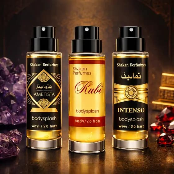 Kit 3 Bodysplash Perfume Masculino Arabe Importado Fragancia Concentrada Otima Fixação