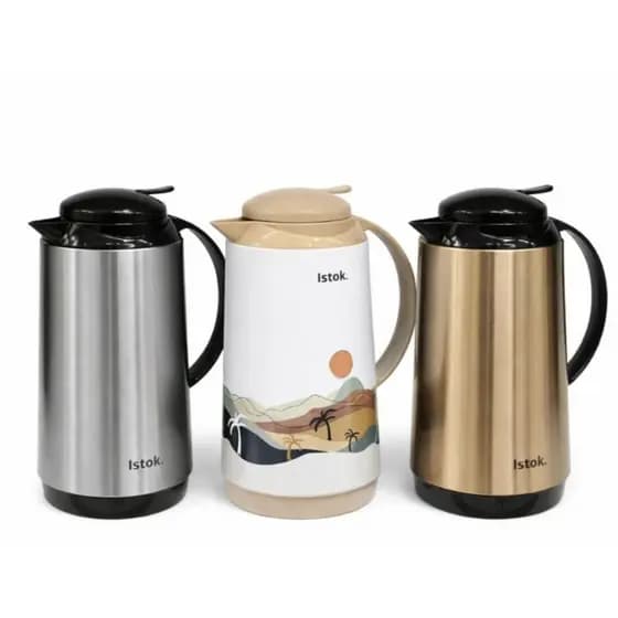 Garrafa Térmica Inox 1L | Kit Café Completo Mesa Posta Bule Térmico
