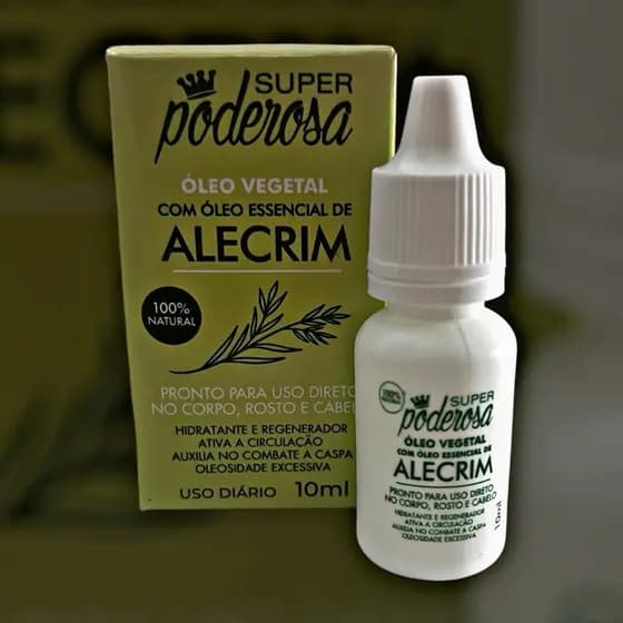 Óleo Essencial De Alecrim Para Corpo, Rosto E Cabelo Super Poderosa 10ml