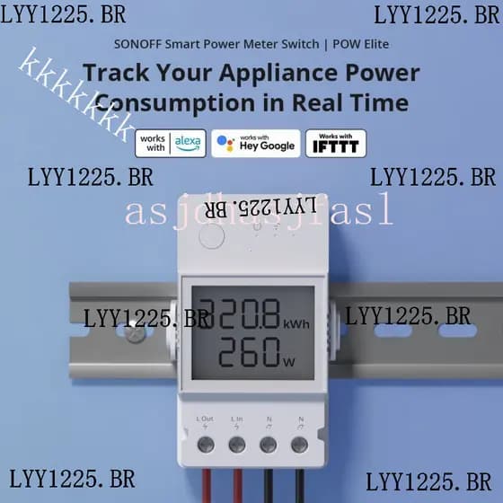 Sonoff Pow Elite 16A/20A WiFi Controlador De Interruptor De Medição Do Monitor De Consumo De Energia Em Tempo Real eWeli