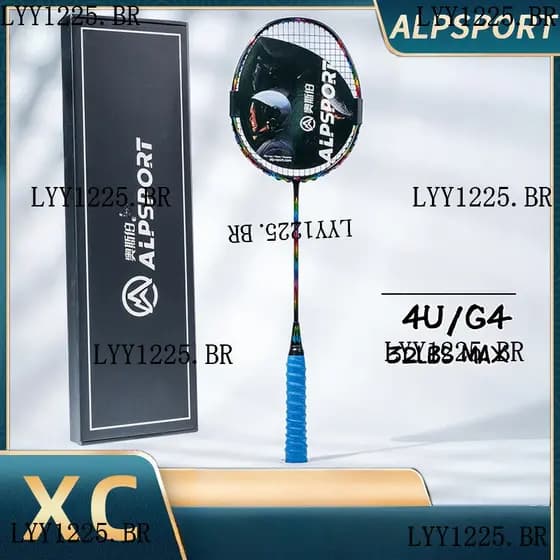 ALP Alpsport 【 Colorful XC 】 4U Carbon Badminton Racket Competição Profissional Durável