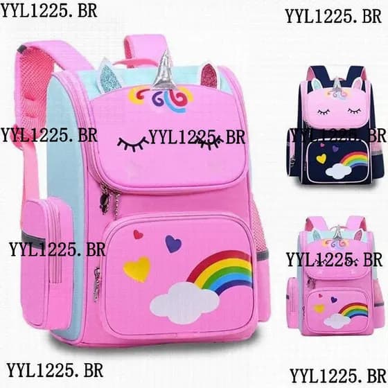 Mochila Escolar Unicórnio Bonito De Grande Capacidade Para Crianças À Prova D'água Estudantes