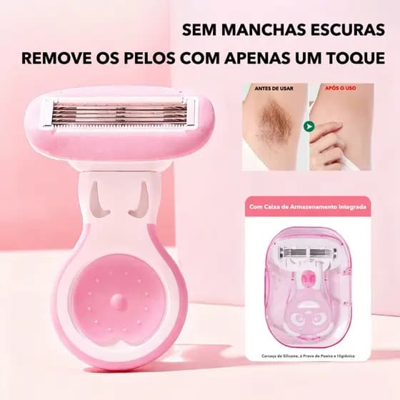 Removedor de Pelos Feminino Pernas Área Íntima Mini Removedor de Pelos Fácil de Transportar