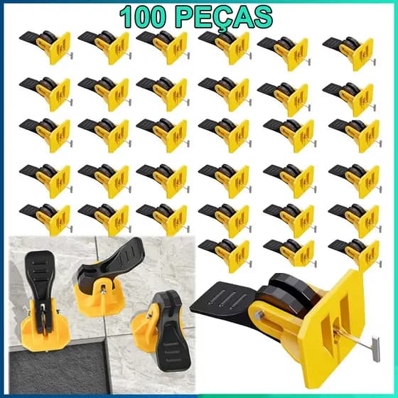 100 peças sistema de achatamento de telha reutilizável telha achatamento junta piso cunha Ajustador de ladrilho