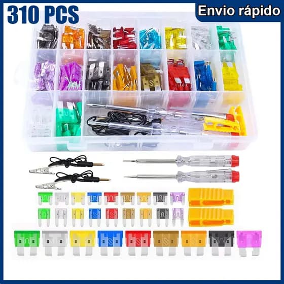 310 Peças Mini Kit de Fusíveis para Carro e Caminhão Marítimo com Ferramenta de Extração (2A-35A)