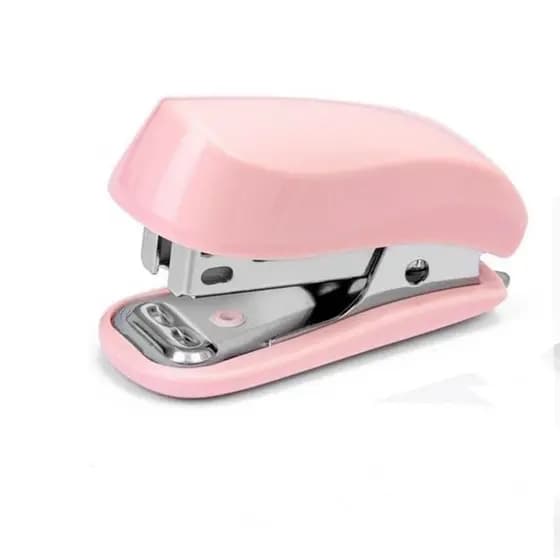 Mini Grampeador 24/6 Colorido Tom Pastel + 320 Grampos 24/6 - Importado