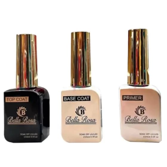 Preparadores de Unha Top Coat - Base Coat - Primer - Prime - Bella Rosa - Bela Rosa