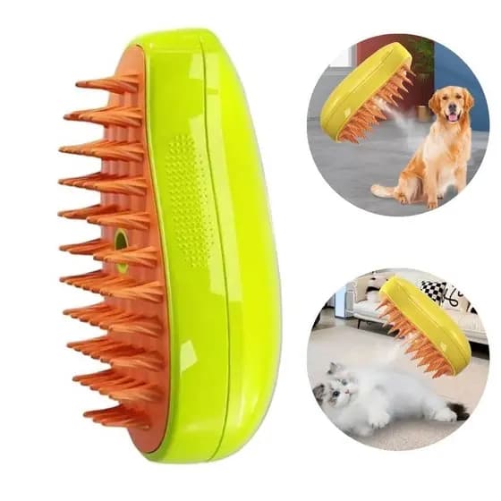 Escova Elétrica Vapor Pet 3 Em 1 Pente de Cães Gatos Tira Pelos a vapor Envio Imediato!!!