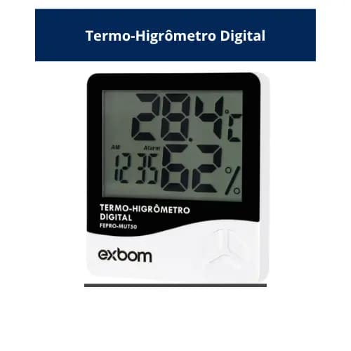 Termo-Higrômetro Digital de Parede medição de umidade e medidor de temperatura EXBOM