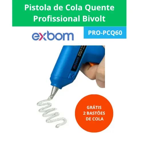 Aplicador de Cola/Pistola de Cola Quente Artesanato, Papel Bastão Profissional 20W PRO-PCQ060 EXBOM