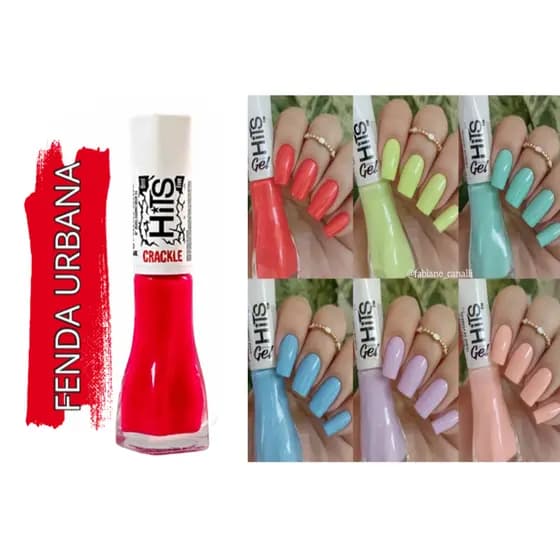 Kit Esmaltes Crackle Fenda Urbana e Gel Verão 2025 – Unhas Incríveis com Efeito Único