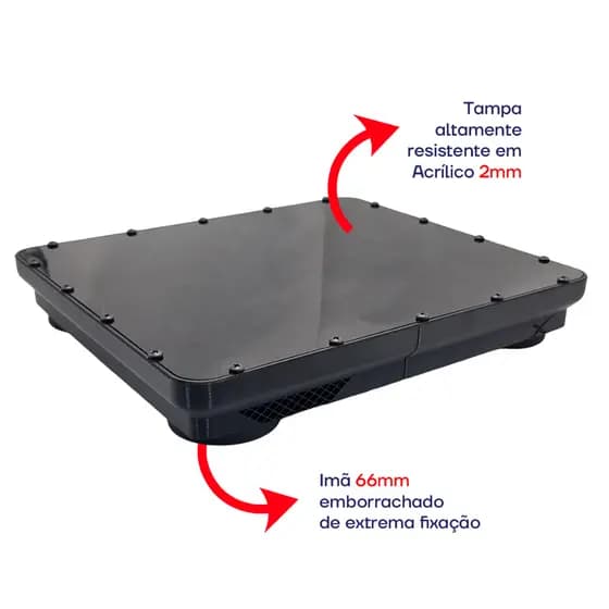Case Magnético Starlink Mini 66mm com Tampa Acrílica preto