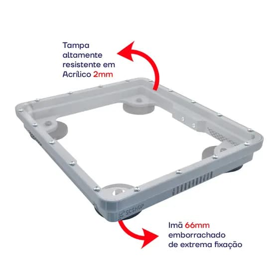 Case Starlink Mini Magnético 66mm Fixação Extrema cinza
