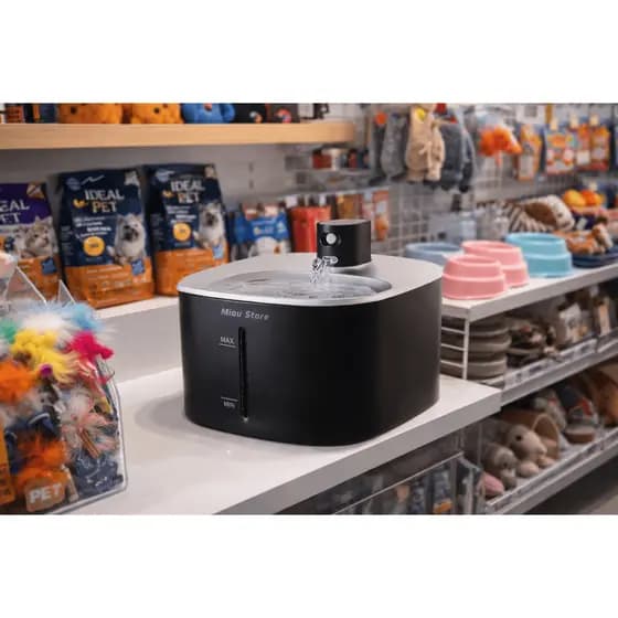 Preto - Bebedouro Inox Flow Wireless