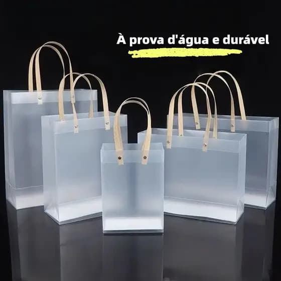 5 A 25 Saco Plástico Fosco Transparente Em Relevo De Cristal . Presente De Lembrança PVC