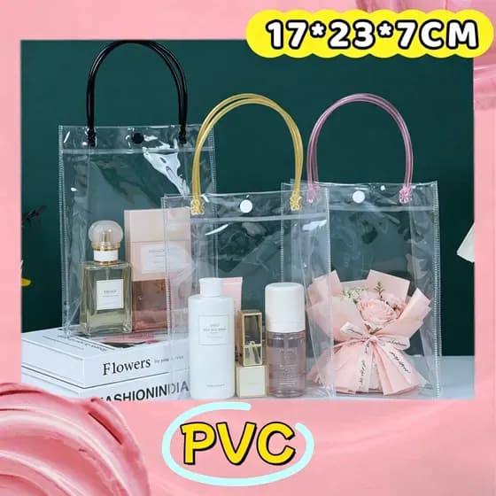 Kit 5/10/15/20 Unidades Sacos PVC Transparentes 17x23x7cm
