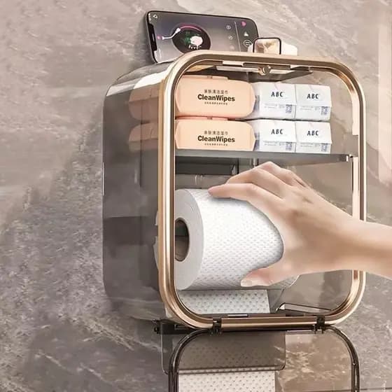 haosin Armazenamento De Papel Higiênico Transparente Acrílico E Caixa Organizadora