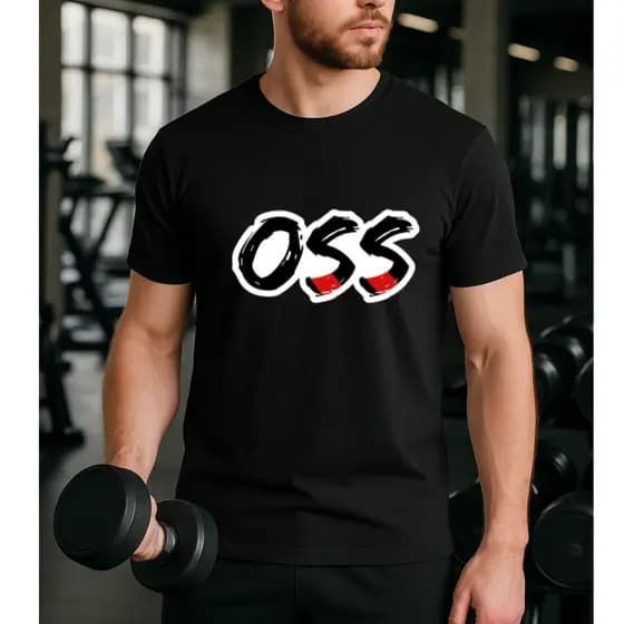 Camiseta Masculina Para Treino Academia 100% Algodão Unissex Jiu JItsu OSS