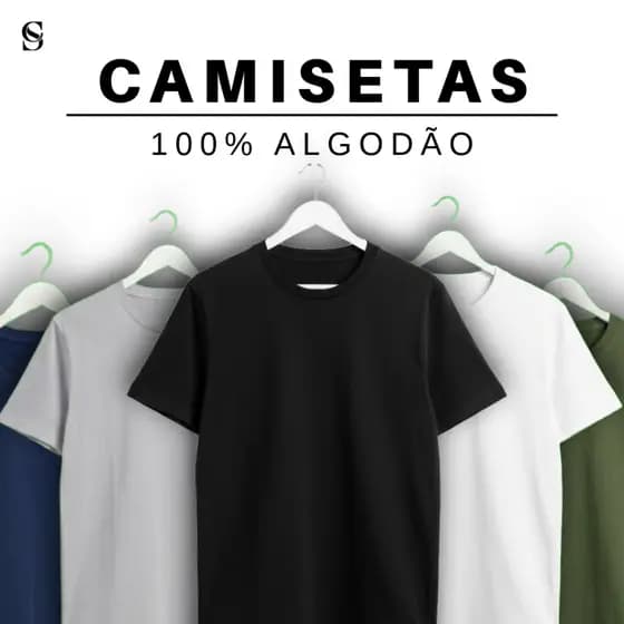 Camiseta Masculina Preta Branca cinza varias cores básicas 100% algodão Premium Básica dia a dia