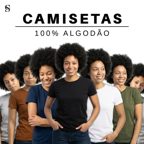 Camiseta Preta Lisa Feminina 100% Algodão Tradicional Academia dia a dia