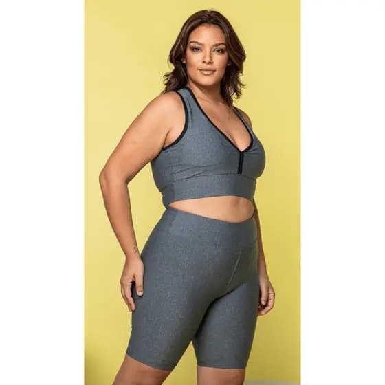 Bermudas Plus Size Feminina Suplex Academia