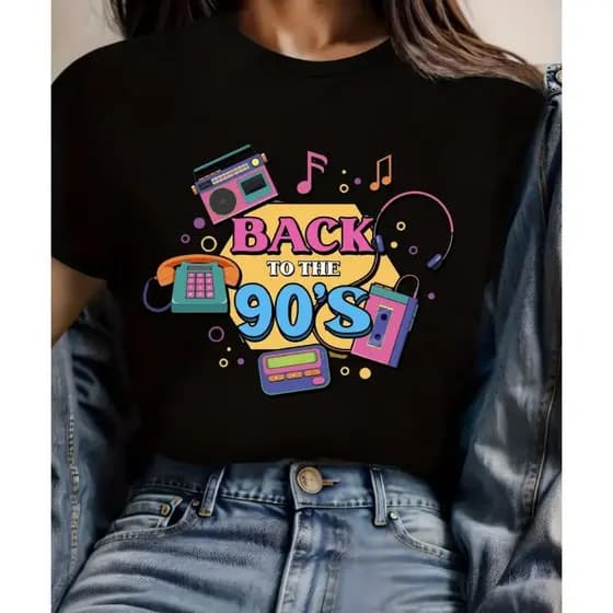 Blusa Feminina Camiseta Anos 90 back Retro Musica Tendencia Algodão Fio 30.1