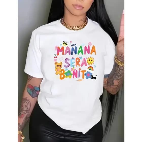 Camiseta casual carnaval com desenho de parque de diversão escrito gola redonda manga curta colorido
