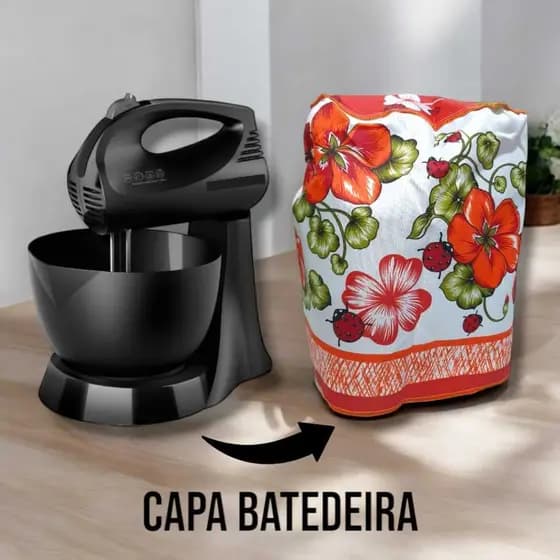 Capa Protetora de Batedeira Padrão Convencional Varias Estampas Tecido Lavável Cozinha Residencial