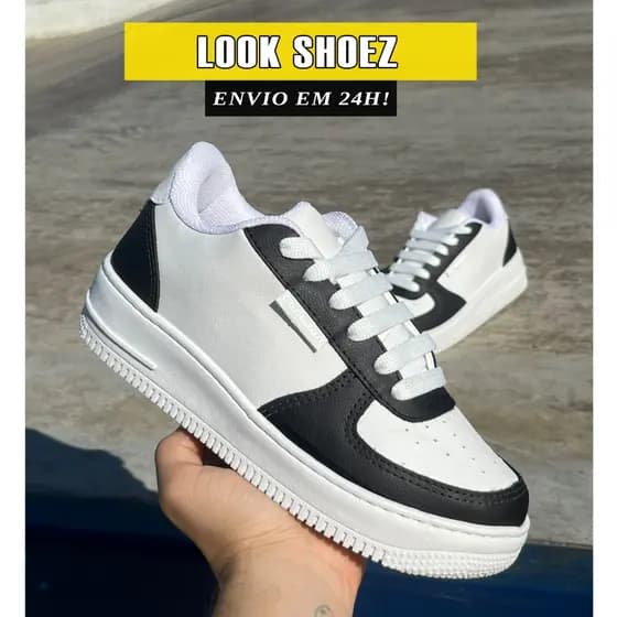 Tenis retro feminino casual vintage academia urbano skate sola reta confortavel