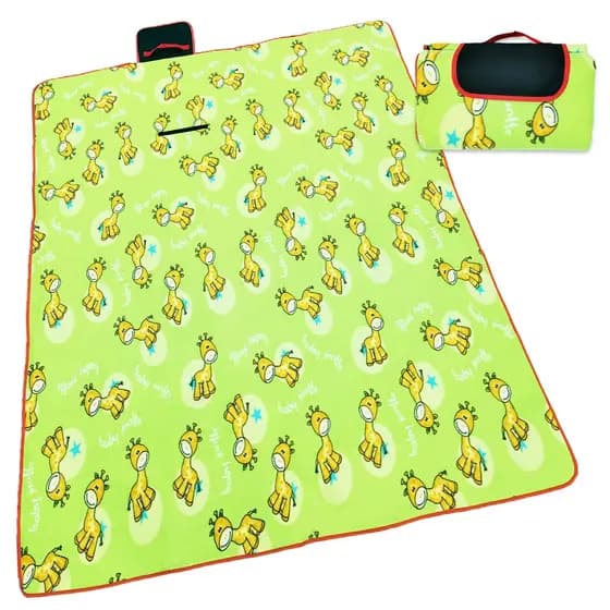 Tapete dobrável para uso interno e externo, ideal para piqueniques.