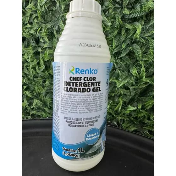 CHEF CLOR 1L RENKO - DETERGENTE CLORADO EM GEL