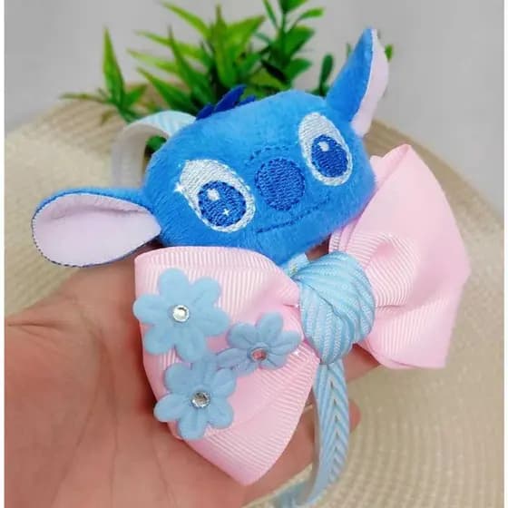 Tiara / Arco infantil Stitch Arco de Cabelo Infantil de Personagem Desenho Acessórios de cabelo