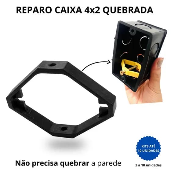 Reparo Caixa 4x2 Quebrada Salva Caixinha Luz Tomada Fixação Elétrica Fácil