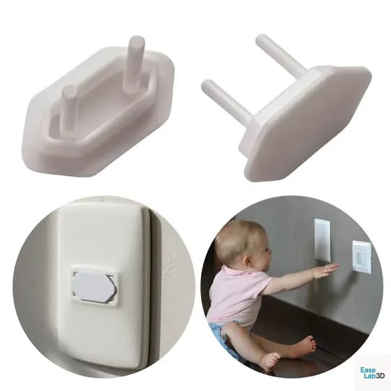 Kit 24 Protetor de Tomada Bebê ABNT 2 e 3 Pinos – Tampa Anti-Choque