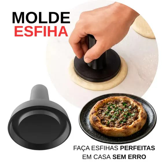 Molde Esfiha Profissional 7cm 11cm 15cm Cortador Massa Modelador Mini Pizza Fácil Uso