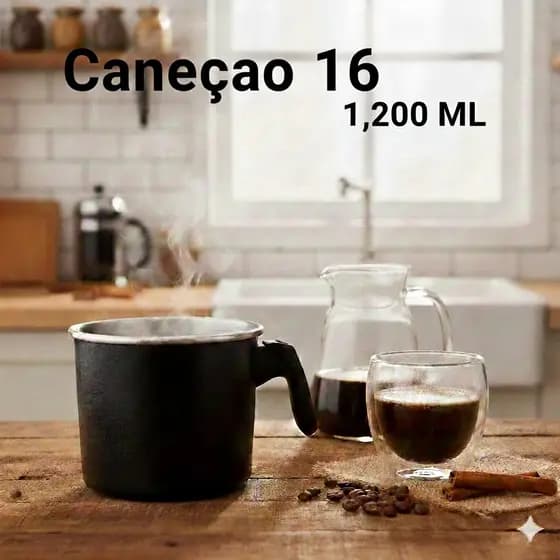 Canecão, Fervedor Reforçado Craqueado C. Baquelite Nº16 ( 1,200 L )