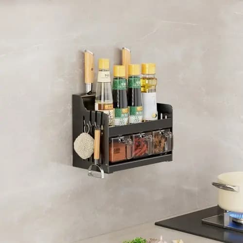 Organizador Parede Cozinha Temperos Porta Condimentos Utensilios Multiuso Compacto Resistente