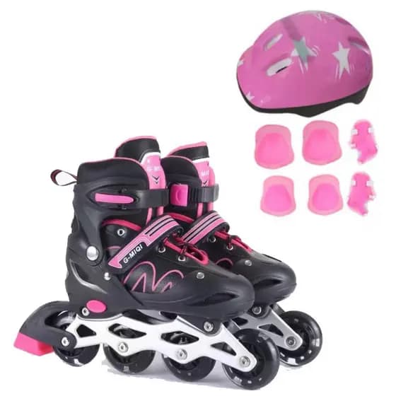 Patins Infantil De 4 Rodas Reta Roller Inline Com Protecao Para Meninas Menino Promocao 2026 Novo
