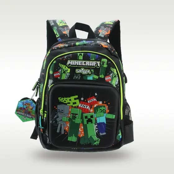 Mochila Escolar Infantil Para Meninos , Preto , Verde , Desenho Animado , Bolsa À Prova D'água , Suprimentos Estudantes